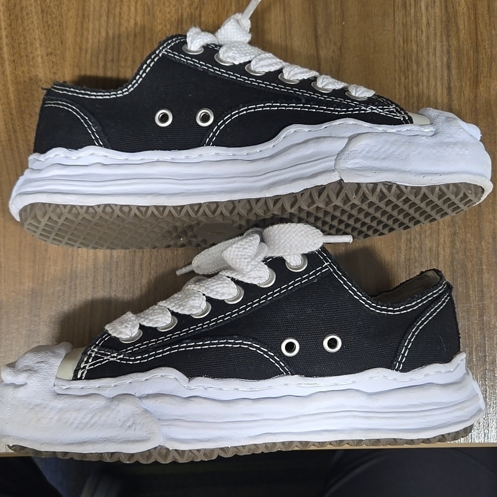 Maison Mihara Yasuhiro-Black "Hank" OG Sole Canvas Low-top Sneaker-Size 36 - Picture 6 of 17